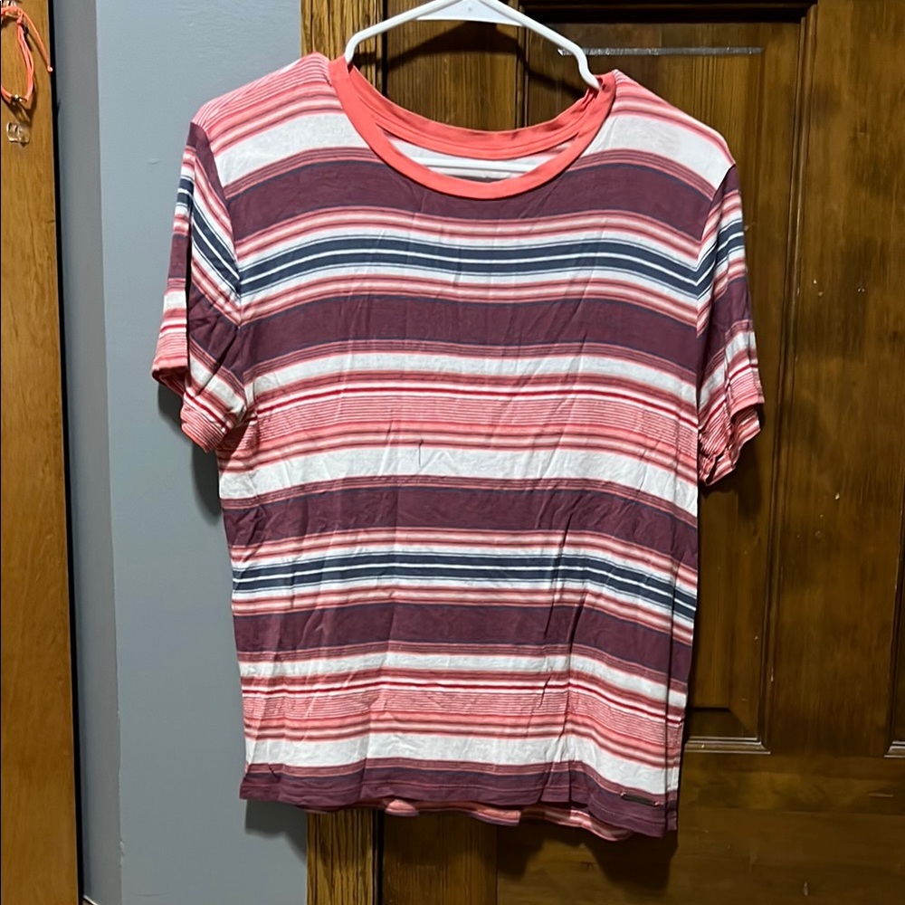 *Abercrombie Striped Orange and White T-Shirt